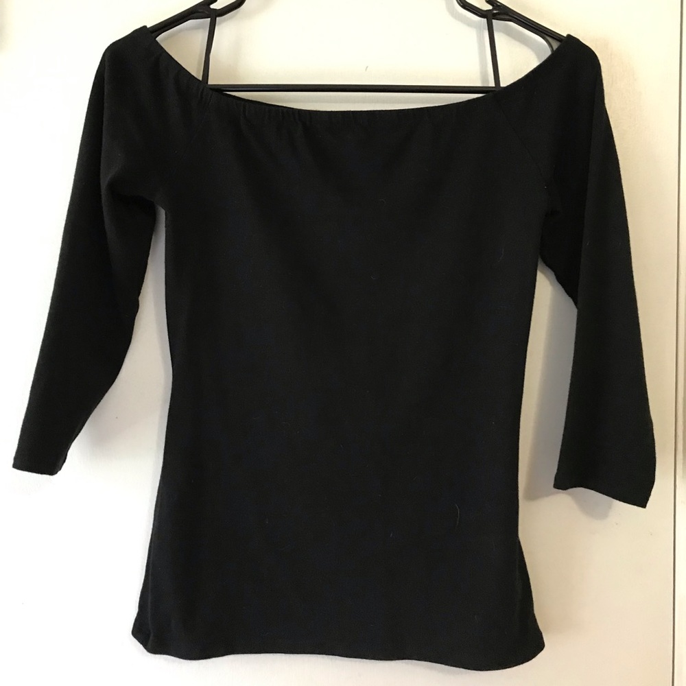 Express off the shoulder black shirt